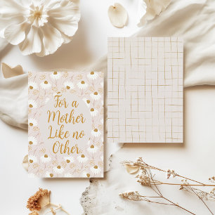 Custom Boho Floral Minimalist Mother's Day Card