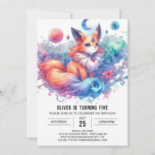 Custom Boho Fox Birthday Invitation