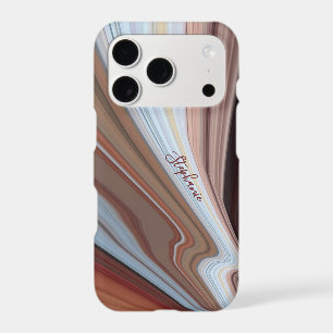 Custom Boho Marble Watercolor Retro Stripes Earthy