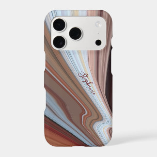 Custom Boho Marble Watercolor Retro Stripes Earthy