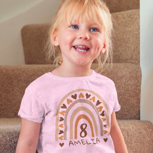 Custom Boho Rainbow Name For Birthday T-Shirt