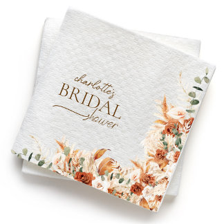 Custom Boho Terracotta and Tequila Bridal Shower Napkin