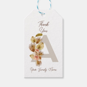 Custom Boho Thank You Tags – Rustic Floral Gift Ta