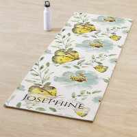 Custom Boho Watercolor butterfly flower pattern