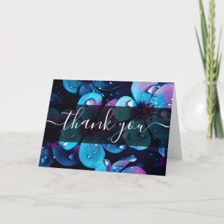 Custom Bold Beautiful Flowers Thank You Card