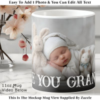 Custom Bold Love You Grandpa One Photo Modern
