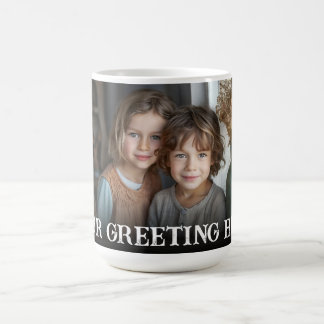 Custom Bold Personalized Family One Photo Coffee Mug