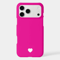 Custom Bold Pink Heart Phone Case – iPhone 17