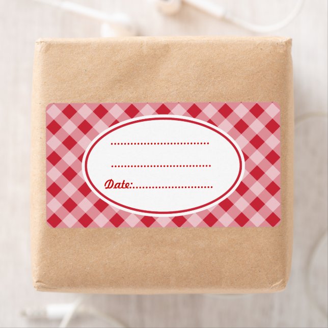Custom Bold Red Kitchen Labels (Insitu)