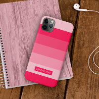 Custom Bold Summer Red Blush Pink Art Stripes