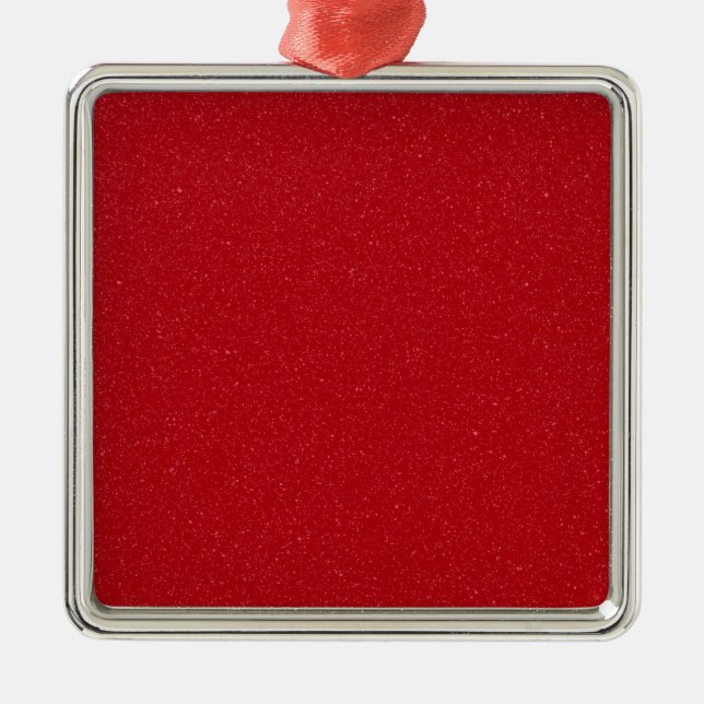 Custom Bold Tomato Red Glitter Ornament (Front)