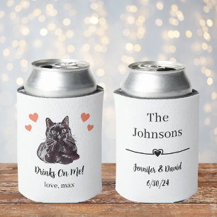 Custom Bombay Cat Pet Wedding Can Cooler