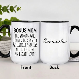 Custom Bonus Mom Definition Funny Stepmother Gift Mug