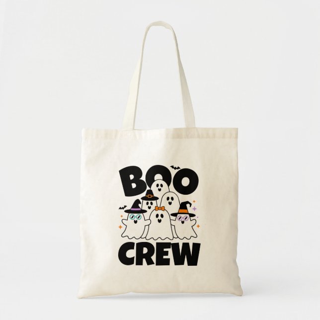 Custom Boo Crew Halloween Family Matching Tote Bag (Front)