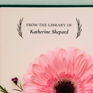 Custom Book Classic "From the Library Of" Rubber Stamp