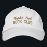 Custom Book Club Name Embroidered Hat<br><div class="desc">Show off your love of reading (and your favorite reading crew) with this custom embroidered book club hat! Personalized with your book club name or any custom text, this hat is the perfect blend of cozy, casual, and bookish style. Use Zazzle’s easy design tools to choose your preferred fonts and...</div>