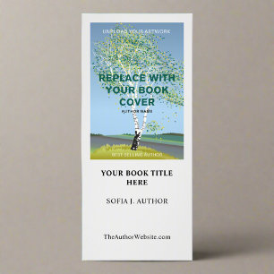 Custom Book Cover Launch Writer Author Marketing Rack Card