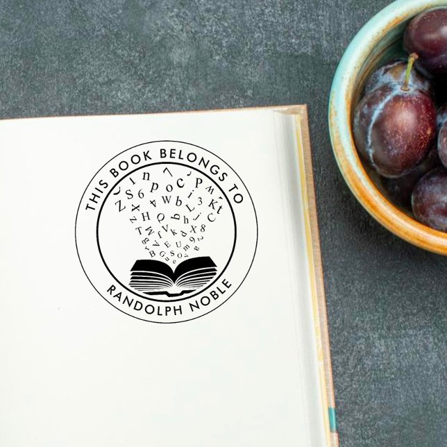 Custom Book From the Library Of Letters Self-inking Stamp (Creator Uploaded)