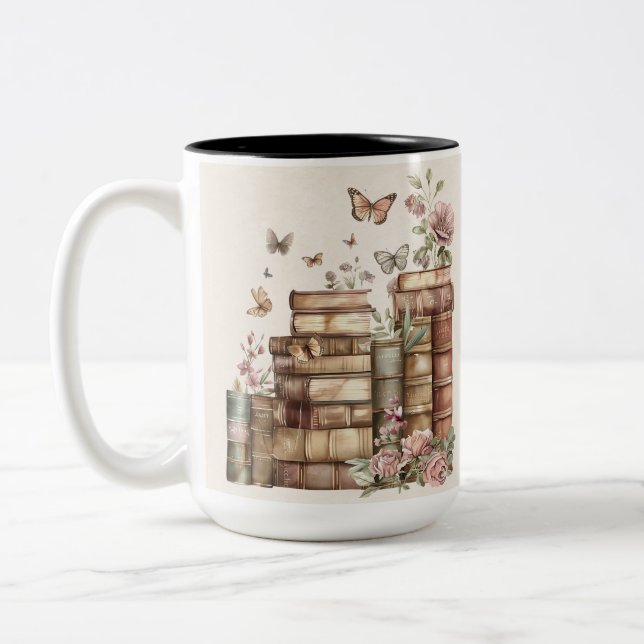  Custom Book Lover Mug with Personalised Text (Left)