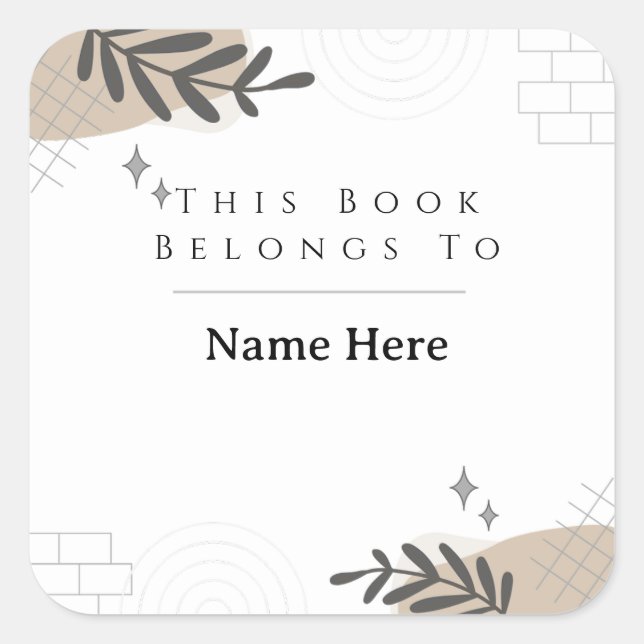 Custom Book Ownership Sticker (Front)