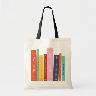 Custom Book Title Spine Tote Bag (Multi-Colour)