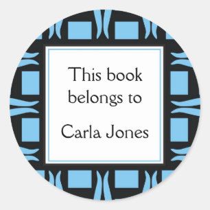 Custom Bookplates Personalised Classic Round Sticker