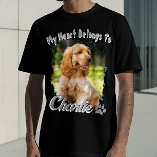 Custom bootleg Typography Name My Heart Belongs To T-Shirt