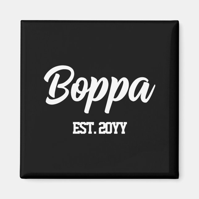 Custom Boppa Est Year Personalized Grandpa Gift T  Magnet (Front)