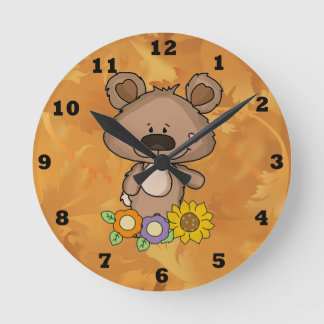 Custom Boppy Bear Fall Clock