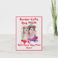 Custom Border Collie Mum Best Crazy Dog Digital