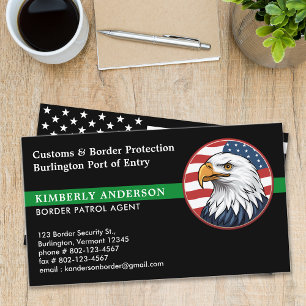 Custom Border Patrol Agent Federal Military Logo Business Card