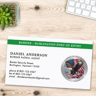 Custom Border Patrol Federal Military Police Logo Business Card
