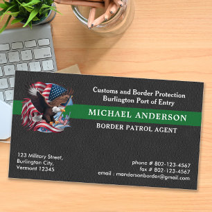Custom Border Patrol Military Police Federal Logo Business Card