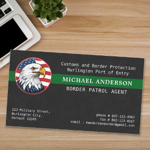 Custom Border Patrol Military Wildlife Police Logo Business Card