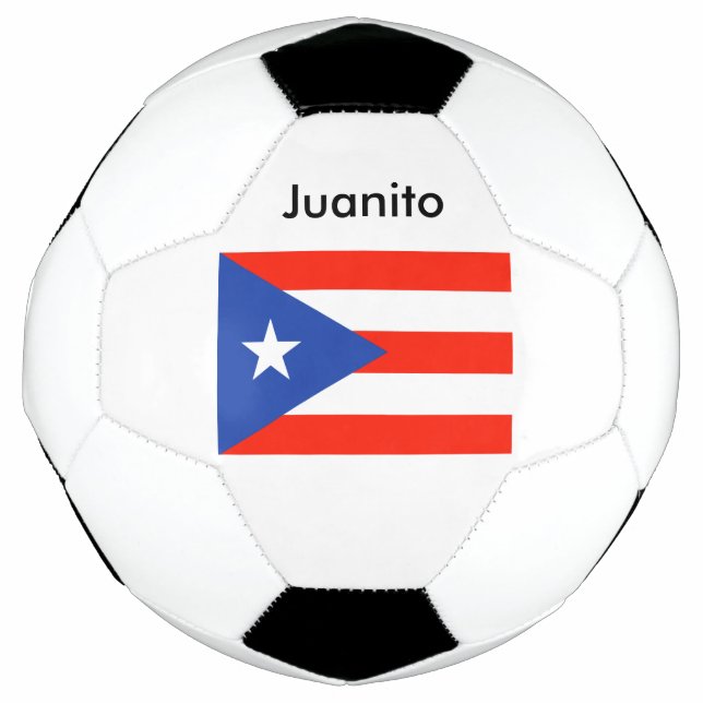 Custom Boricua Personalised Puerto Rican Bandera Soccer Ball (Front)