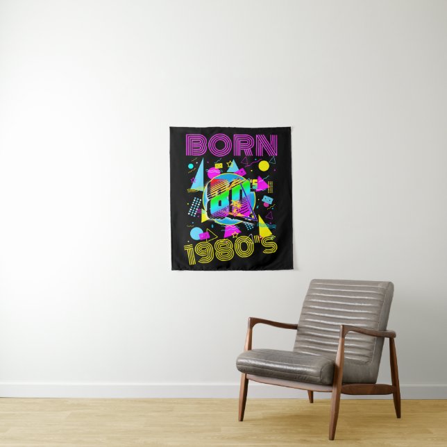 Custom Born 1980's Retro 80"s  Tapestry (In Situ)