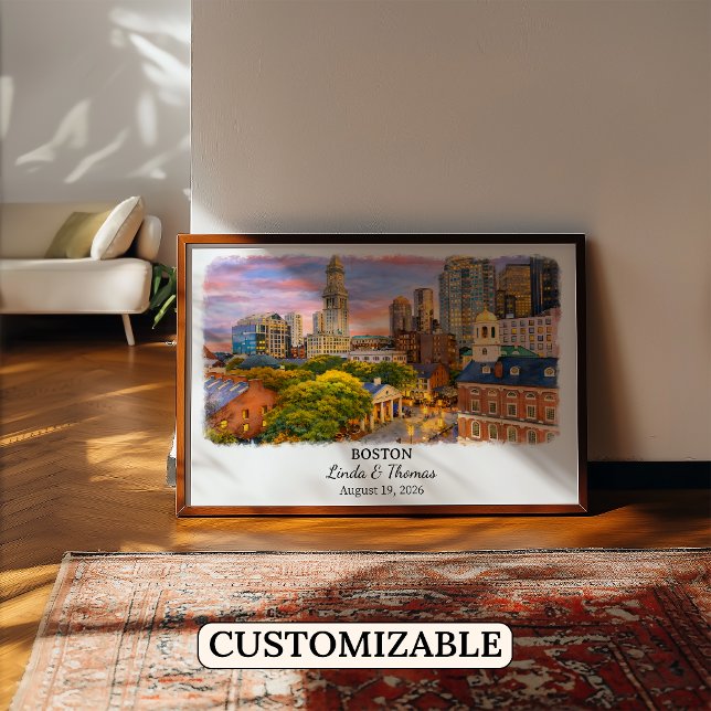Custom Boston Wall Art, Massachusetts Poster (Creator Uploaded)