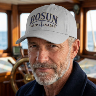 Custom Bosun Personalised Ship Name Trucker Hat
