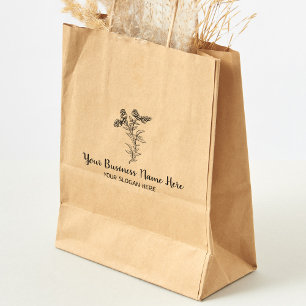 Custom Botanical Large  Rubber Stamp