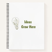 Custom Botanical Light Bulb Notebook