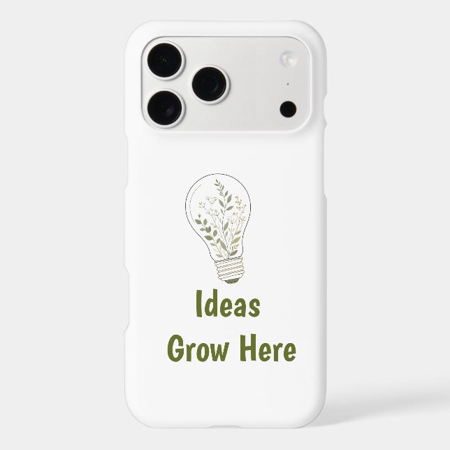 Custom Botanical Light Bulb Phone Case (Back)