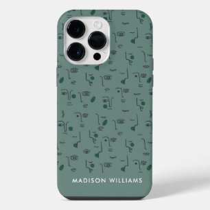 Custom Botanical Motifs with Personalised Name iPhone 14 Pro Max Case