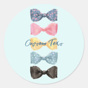 Custom Bow Ties Classic Round Sticker