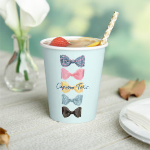Custom Bow Ties Paper Cups