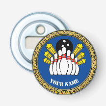 Custom Bowling - Add Name - Blue
