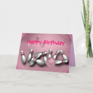 Custom Bowling Greeting Cards