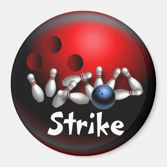 Custom Bowling Magnets Gifts (Front)