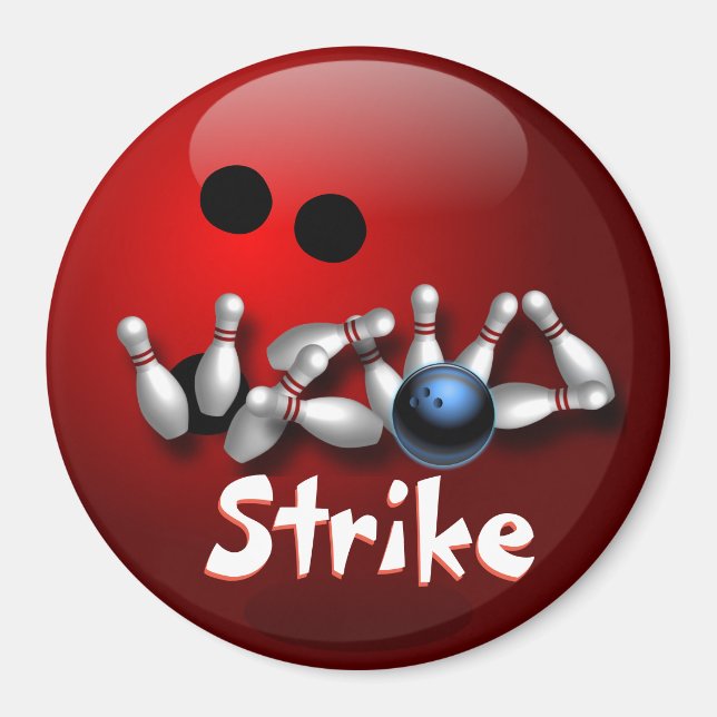 Custom Bowling Magnets Gifts (Front)