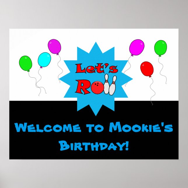 Custom Bowling Poster Template (Front)