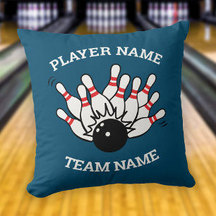 Custom Bowling Team Logo   Personalised Pillow